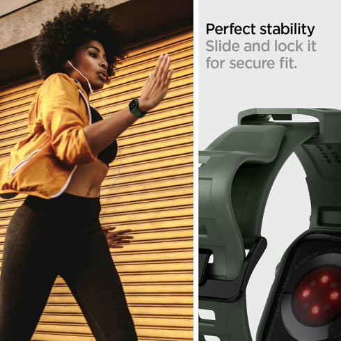 Spigen כיסוי+רצועה ל-Apple Watch Series (45mm / 44mm) – Rugged Armor Pro